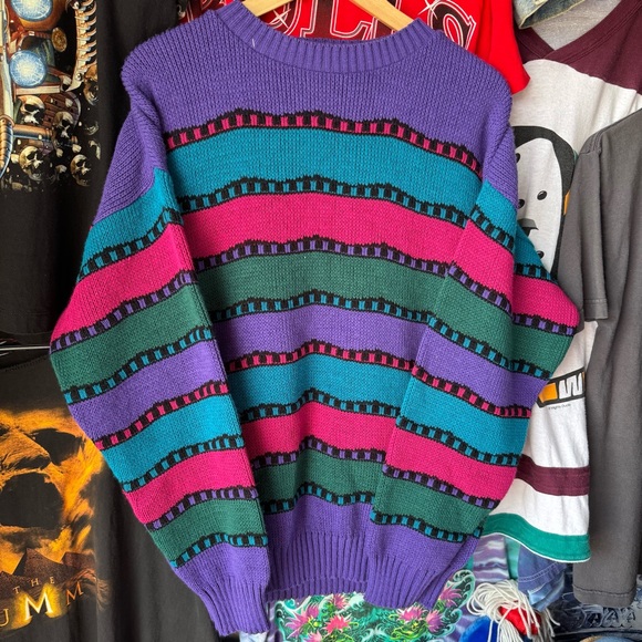 Cabin Creek Vintage Coogi Style Knitted Sweater Pullover Jumper Winter Preppy - Picture 3 of 9